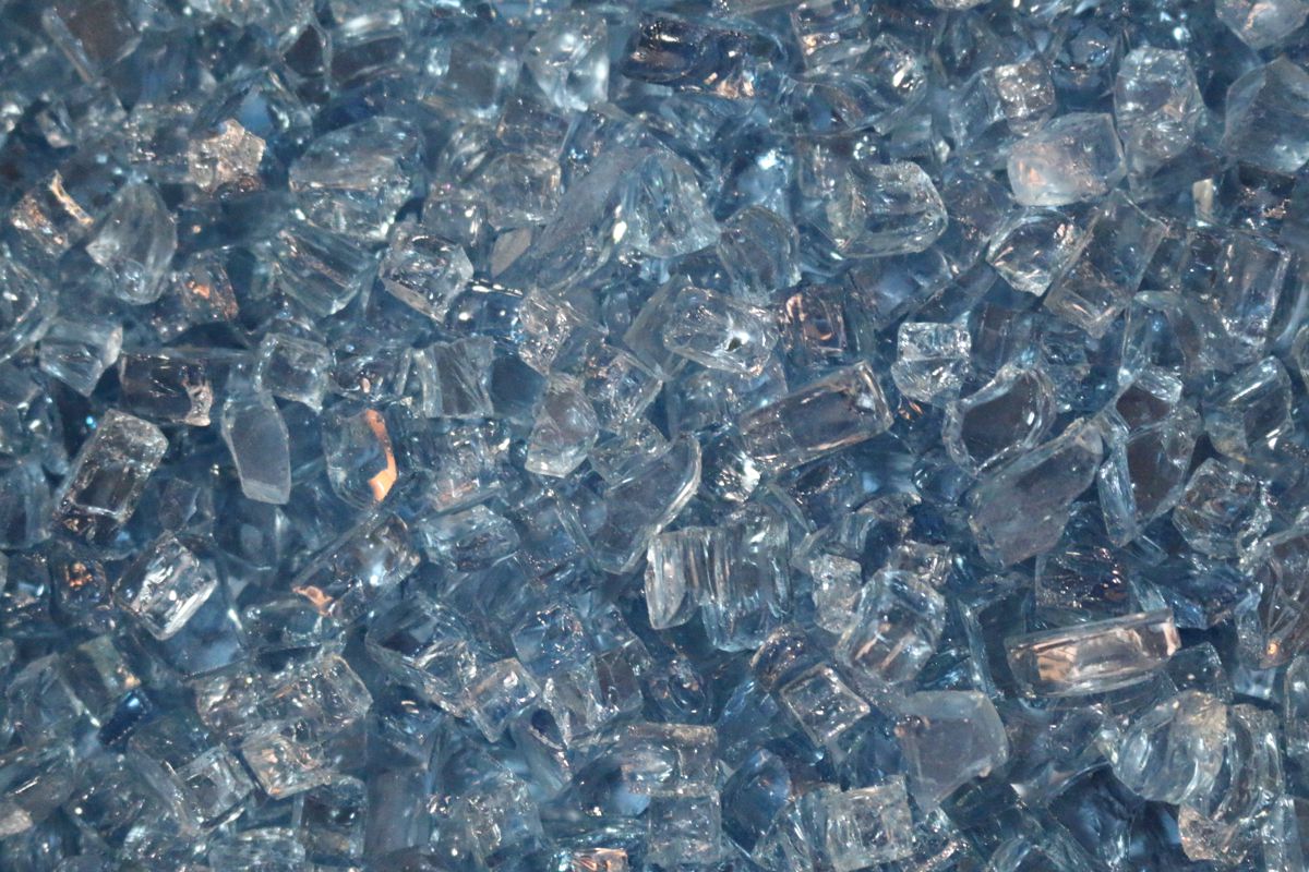 Dekorglas blau