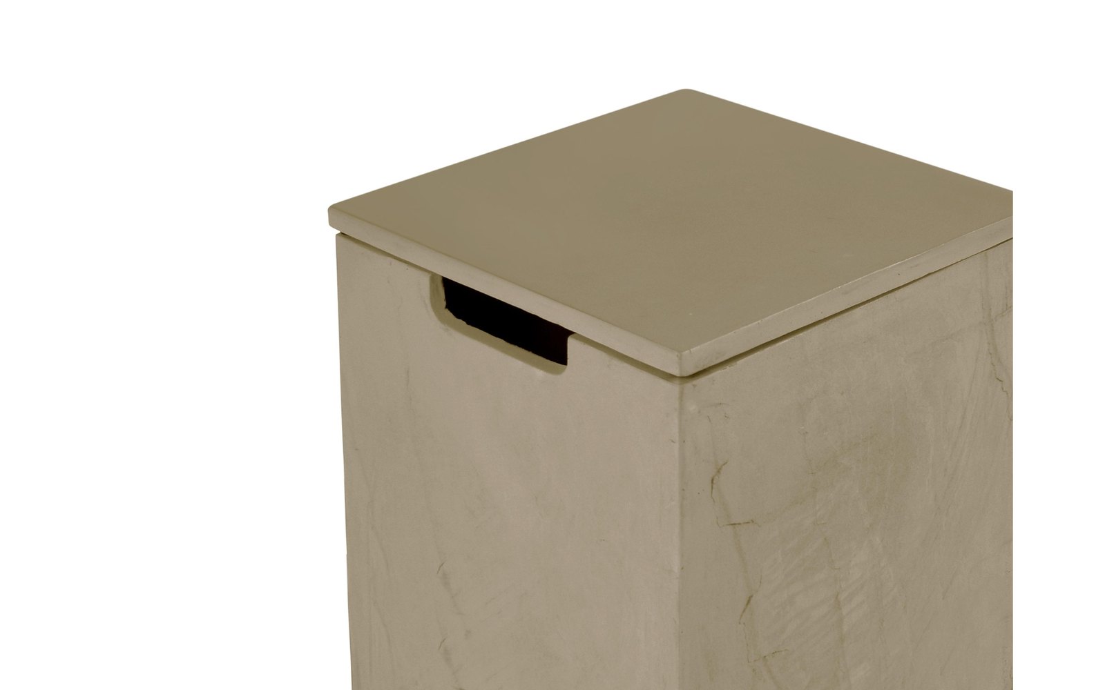 Flaschenabdeckung mit Sandsteindekor und Deckel aus der Nähe
