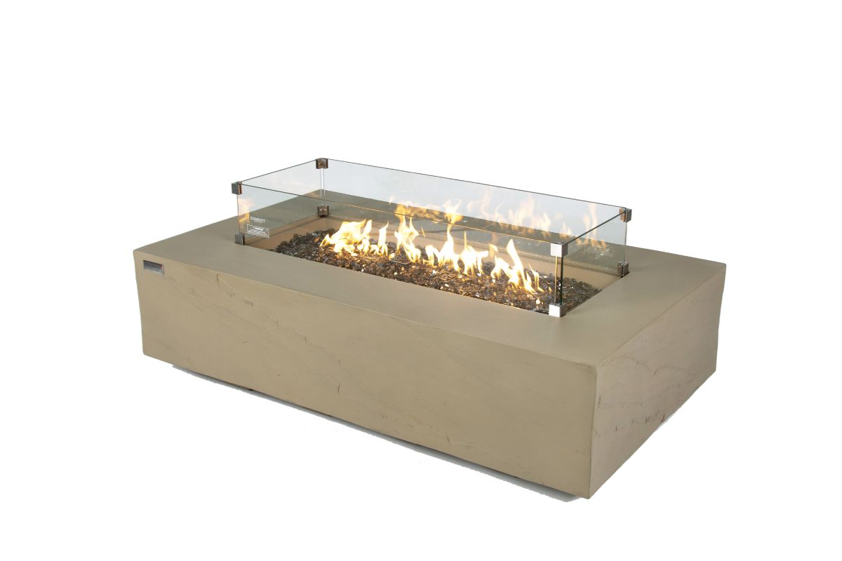 Feuerstelle COLORADO mit Windschutz aus Glas