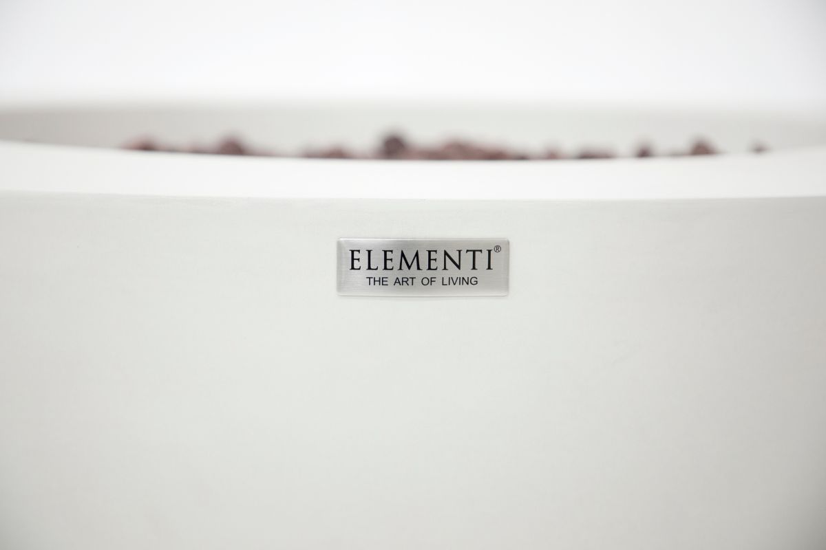LUNAR BOWL Cream White im Detail mit ELEMENTI-Plakette
