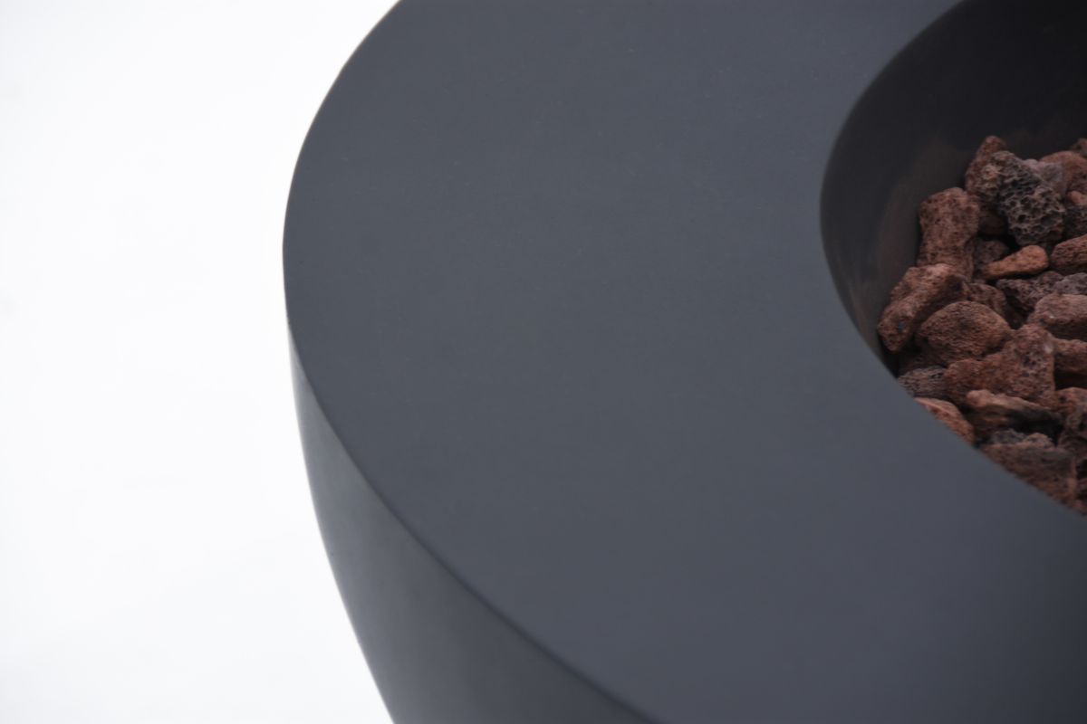 Die glatte, matte Oberfläche der LUNAR BOWL Dark Grey aus der Nähe
