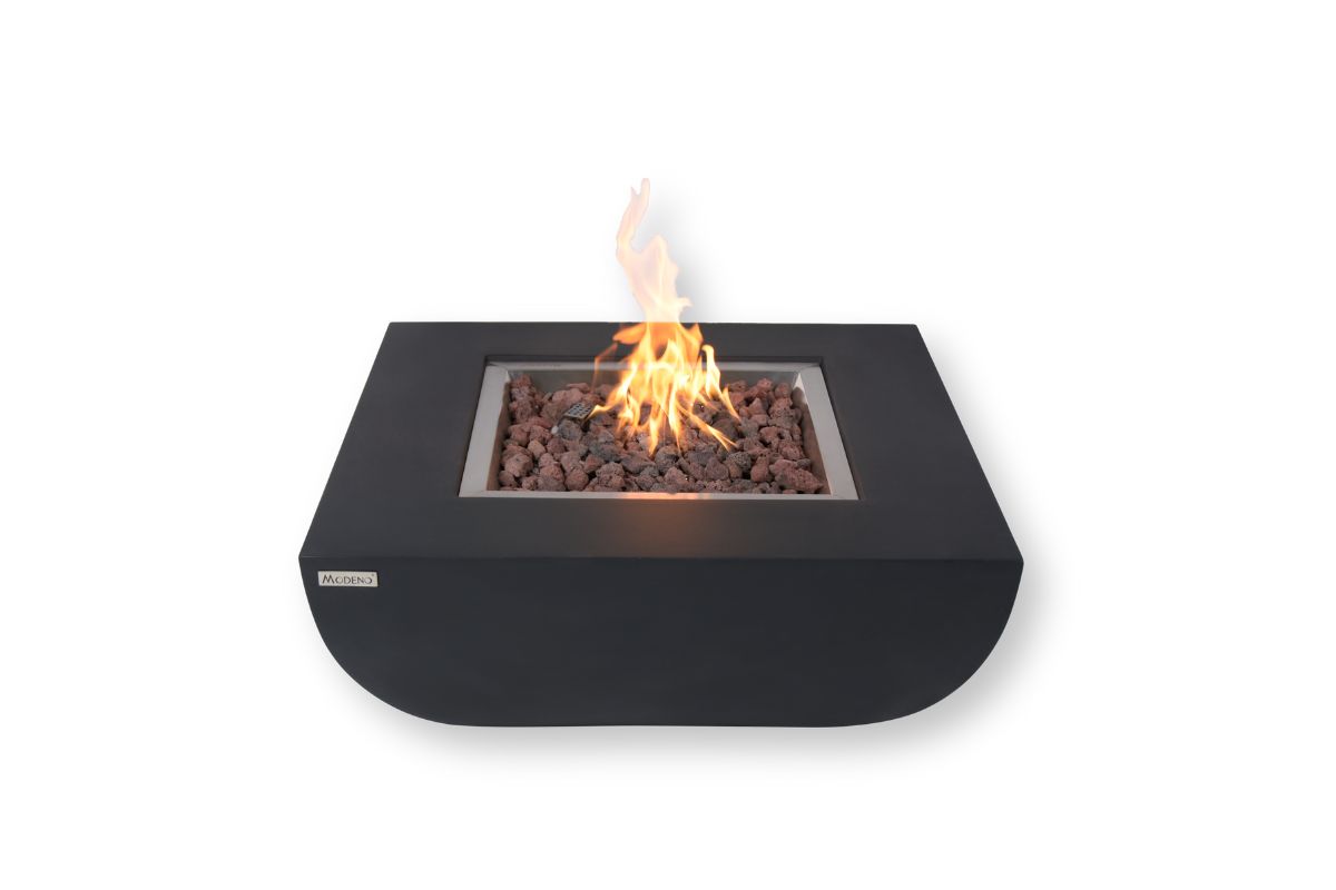 Tisch AURORA mit brennender Feuerstelle